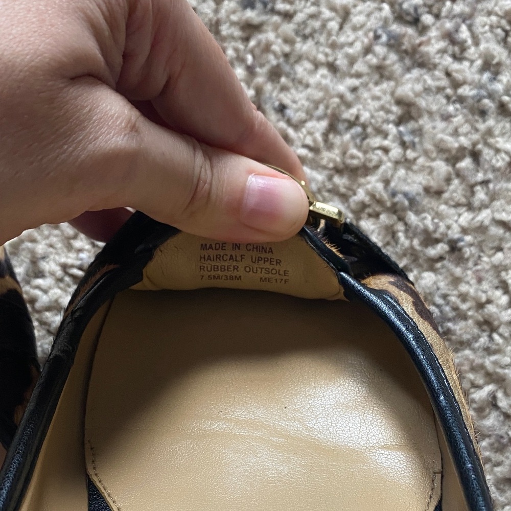 Michael Kors Animal Print Flats with Gold Accent - Picture 3 of 14